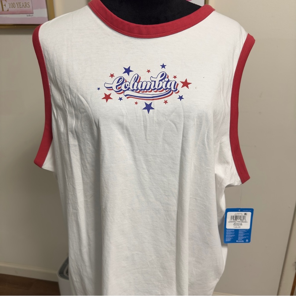 NWT Columbia White Graphic Tank Top 2x 2 available